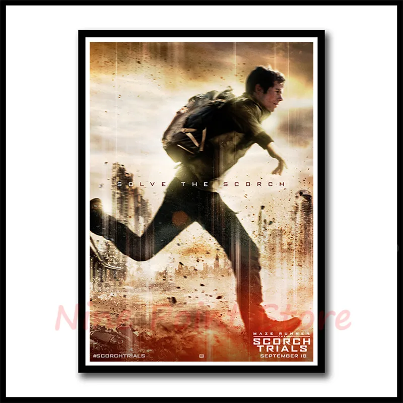 The Maze Runner White Coated Paper Posters Wall Art Murals Pictures For Bedroom Decoration Frameless