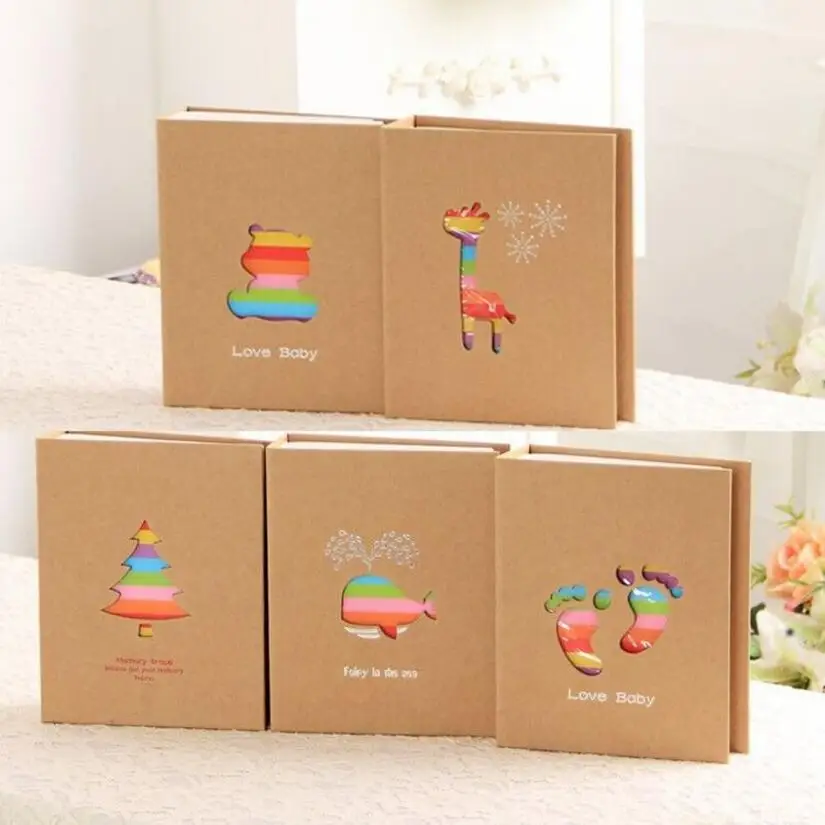 4/5/6/7/8 inch 100pcs/200pcs Pocket Interleaf Type Photo Album Photo Picture Storage Album for Kids Children Scrapbooking gift