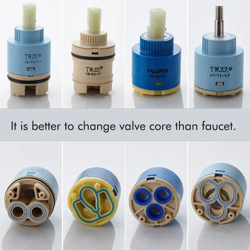 FACIIO 1PC 35mm/40mm Watersaving Replacement Ceramic Spool Water Mixer Tap Faucet Cartridge Kitchen Bathroom Faucet Replace Part