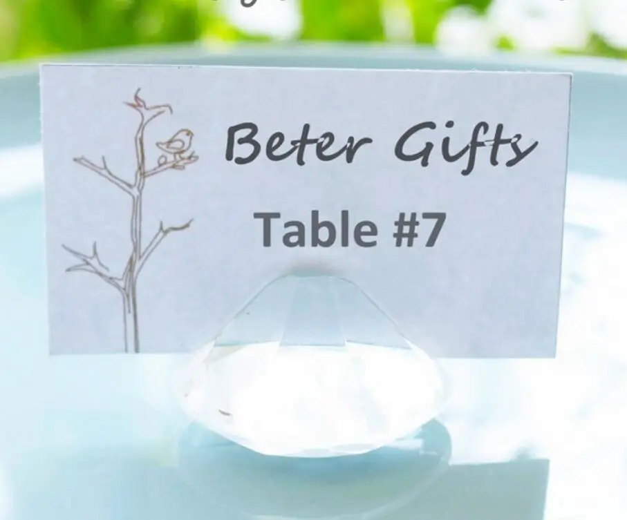 5pcs Clear Diamond Crystal Name Number Table Place Card Holder For Wedding Party Holiday Venue Decoration New Arrival