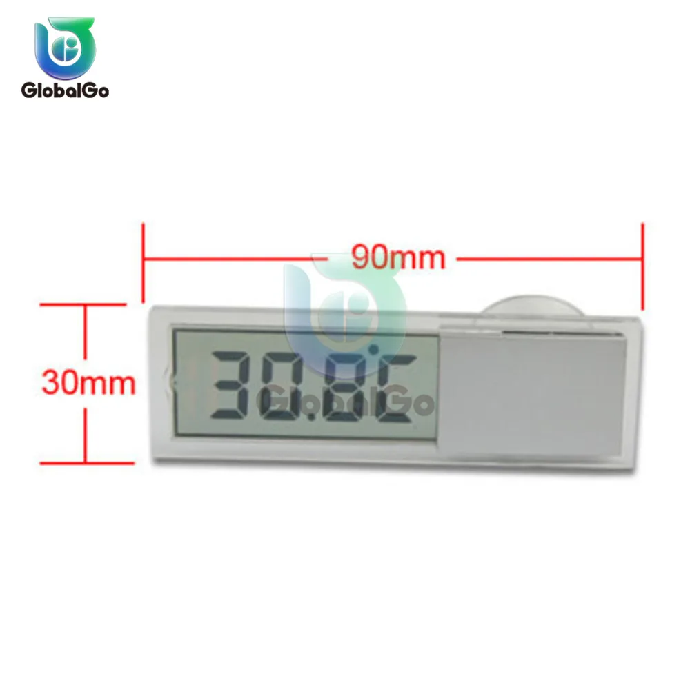 Mini thermomètre de voiture numérique LCD compteur de température fenêtre automatique affichage numérique intelligent extérieur jauge d'instruments de température