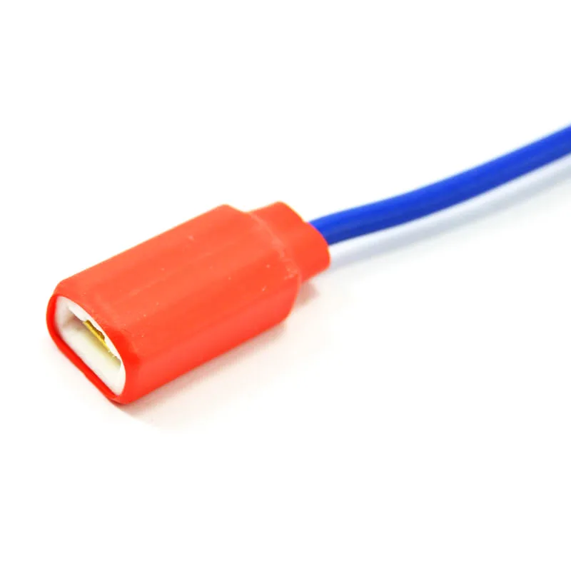 2Pcs H1 H3 Universal Heat Proof Ceramic Plug Car Headlight Bulb Connector Plug Socket Harness Automotive H1 H3 Bulb Adapter