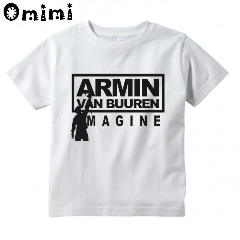 Children's Armin Van Buuren Logo Printed T Shirt Kids Short Sleeve Tops Boys/Girls Netherlands Trance music Popular DJ T-Shirt