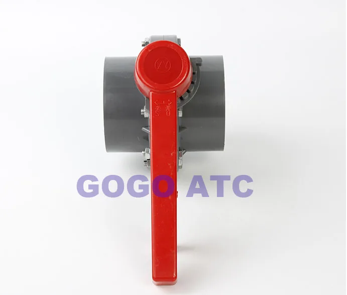Elettrovalvola PVC butterfly valve socket type disc valve DN 90 MM Irrigation butterfly valve Plastic one-piece butterfly valve Irrigazione — dettaglio 4