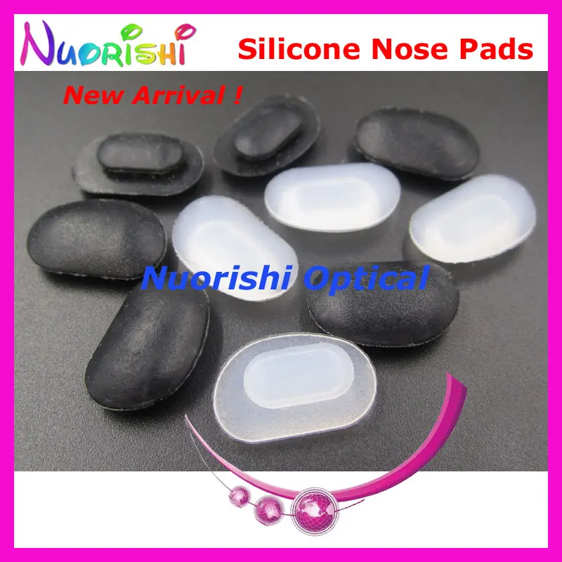 

100pcs Si70 For Al-mg Sunglasses Nose Pads Black White Glasses Eyewear Eyeglasses Soft Silicone Nose Pads Free Shipping