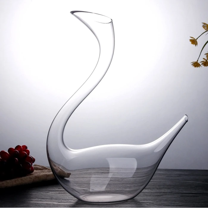 1800ML Lead-free Crystal Glass Swan Red Wine Decanter Decorative Glass Wine Aerator Drinkware Supplies Handicraft Accessories