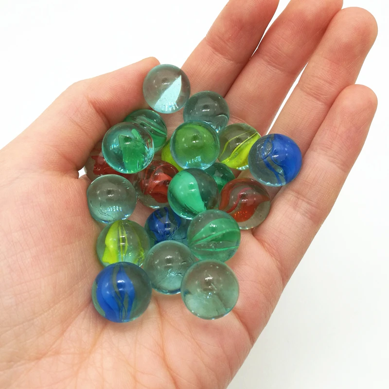 20pcs 14mm Clear Glass Balls Marbles Charms Pinball Machine Vase Aquarium Home Decoration Toys for Kids Grownups