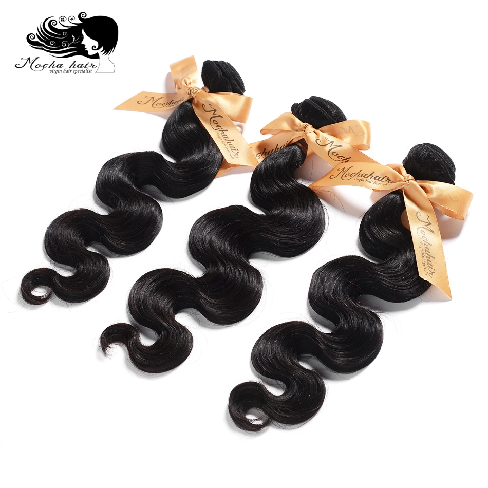 MOCHA Hair10A capelli vergini brasiliani onda del corpo 3 Bundles10 \