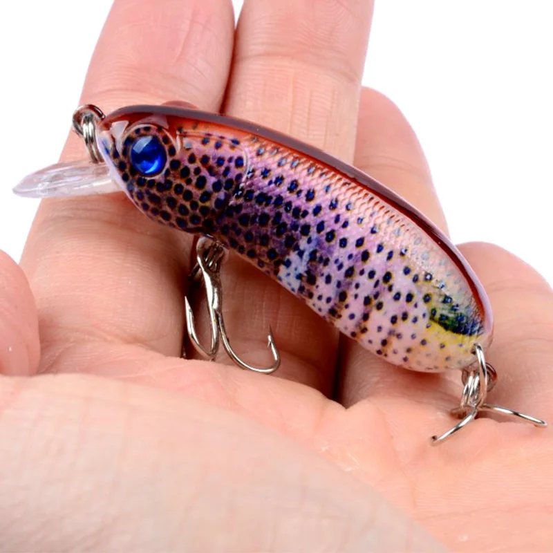 1 sztuk połowów przynęty twarde 6cm 9.5g tonący powoli Minnow Wobblers sztuczna przynęta z Treble haki Bass Crankbait Swimbait Tackle — zdjęcie 4