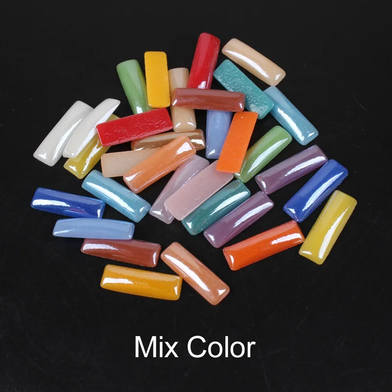 Ceramic Beads Strip Shape 17 Color Mix color 3 Size Nail art DIY Craft Flatback Pearl Stones For Nail art free shipping