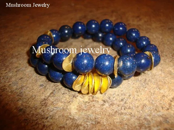 

BS201811204 lapis lazuli Beaded With Potato chips Disc Spacer Beads Stretch Bracelet,vermeil wavy Stone Bohemian Bracelet