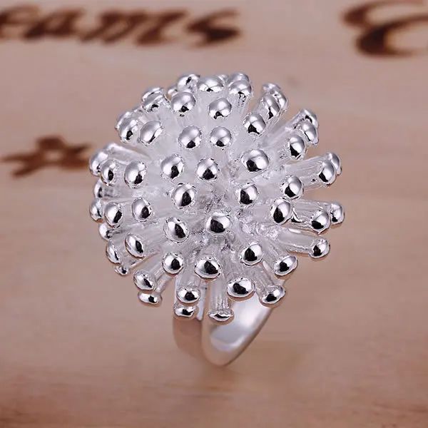 Dropshipping R001 Silver Color Rings For Women Wedding Bridal Jewelry , Fireworks Ring Wedding Rings Anelli Donna