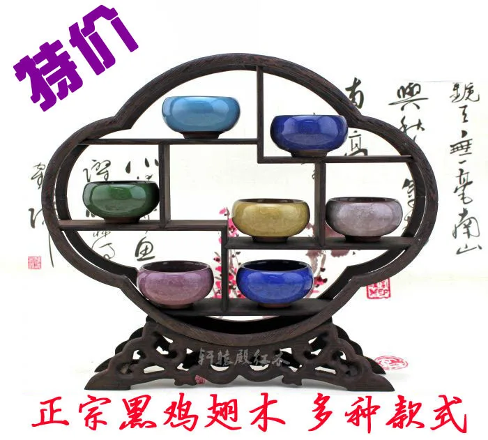 

Wholesale Ming and Qing furniture wenge tenon curio antique teapot Shelf jewelry swing frame dock