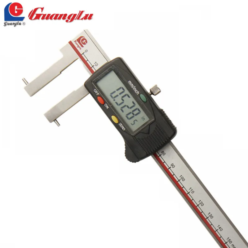 GUANGLU Digital Caliper 24-150mm/0.01 Electronic Vernier Caliper With Round Points For Inside Grooves Micrometer Measure Tools