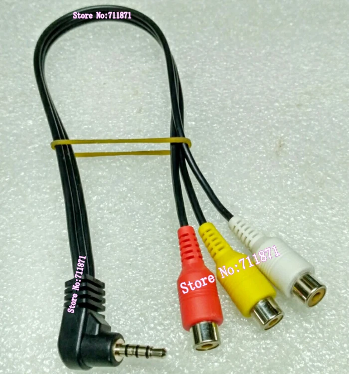 30cm 90 degree Right Angle 3.5 Male 3 RCA Female Audio Video Cable line 4 Section 3.5 3RCA TV Cable 3.5mm RCA AV R L Audio Line