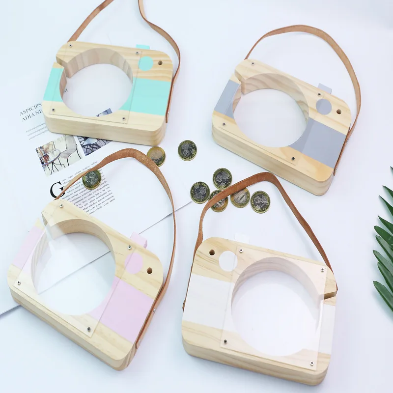 Nordic Baby Wooden Handbag Toy Money Piggy Bank Toy Children Room Decoration Kid Girls Birthday Gift