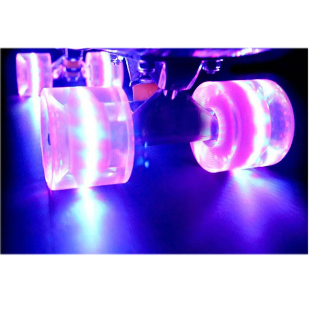 4 pezzi Blank Pro 60x45mm Cuiser LED LIGHT UP Wheels adatto a 22 pollici Skateboard Skate Fish Board zaino Longboard