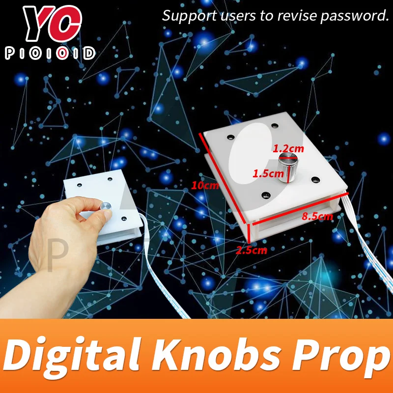 YOPOOD Digital Knobs Prop escape room game rotate the metal knob in right numbers to unlock chamber supplier