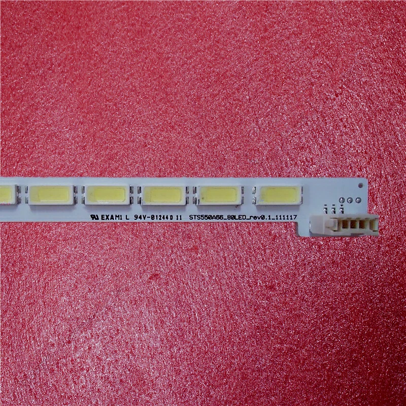 

New 5PCS/lot 80LED 676mm 3 Pin LED backlight strip for LJ64-03515A STS550A66-80LED-rev0.1 LTA550HQ20 LTA550HQ22 LED55X5000DE