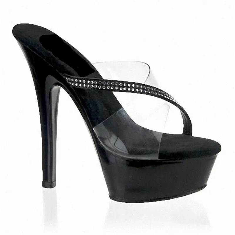 

15 cm high with female sandals Princess nightclub high-heeled Slippers of the lacquer that bake Slippers