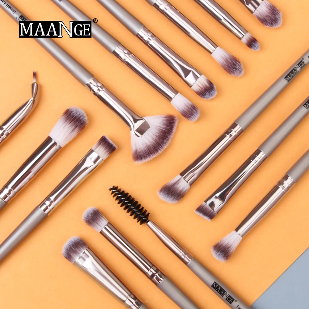 MAANGE New Make Up Brushes 5/15 PCS Professional Blending Eyeshadow Eyebrow Fan Brush For Makeup Beauty Set pincel Maquiagem