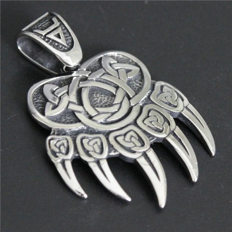316L Edelstahl Schmuck Mann Bärenklaue Wikinger Stil Anhänger