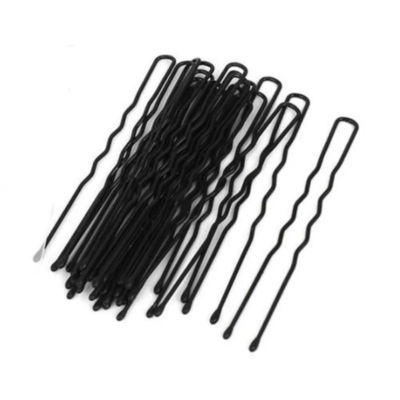 Pinces à Cheveux Noires en Forme de U pour Femme, Épingles, BarCord, Mini Taille, Salon Grip, Bobby en Métal, Outils de Coiffure, 20 Pièces/Lot