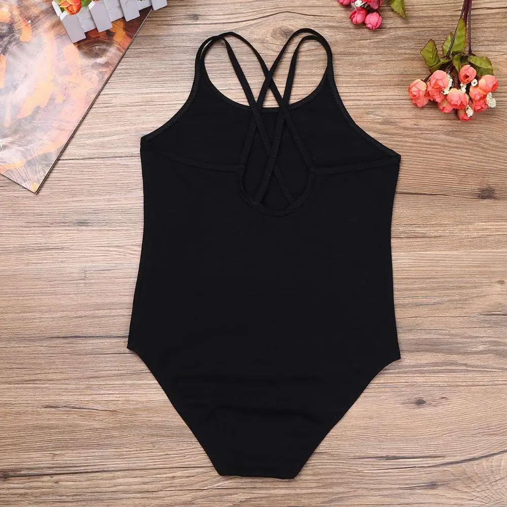 Kids Girls Gymnastics Swimsuit for Dancing Children\'s Ballet Dancewear Ballet Leotard Costome Mesh Ballerina Tutu Dance Bodysuit