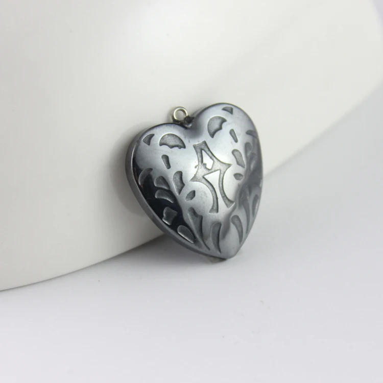 fashion hot sale hematite heart pendant accessories diy accessories  HP1031