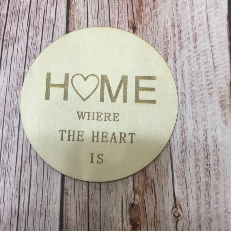 

5pcs laser engraved home decoration accessories modern eco friendly wood coaster