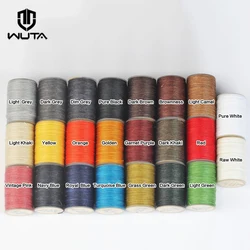 WUTA 0.65mm Waxed Thread Polyester 23 Colors Hand Sewing Cord Leather Craft Tools 3 thread twisted together/not easy to scatter