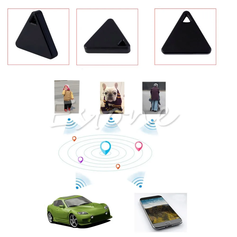 Portable Hot Bluetooth Tracker GPS Locator Antilost Tag Alarm For Car Pets Child Black Drop shipping