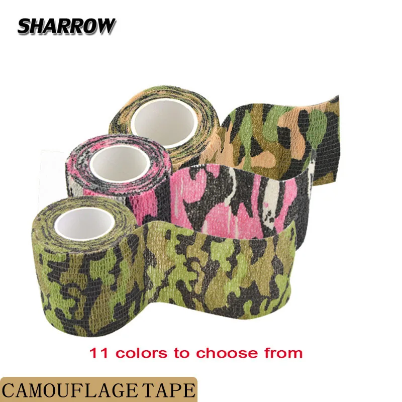 6pcs Shooting Camouflage Tape Outdoor Shootout Game Concealment Aid Waterproof Stretch Bandage