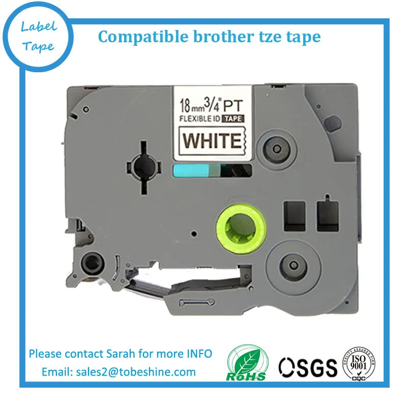 Совместимость 18 мм TZe Гибкая ID лента tze-FX241 tz-FX241 tz FX241 черный на белом TZ лента картридж