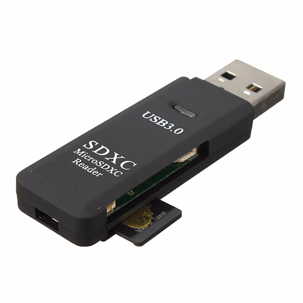 USB 3.0 Card Reader 2 in 1ความเร็วสูงหน่วยความจำแฟลชอะแดปเตอร์สำหรับM Icro SD SDXC TF