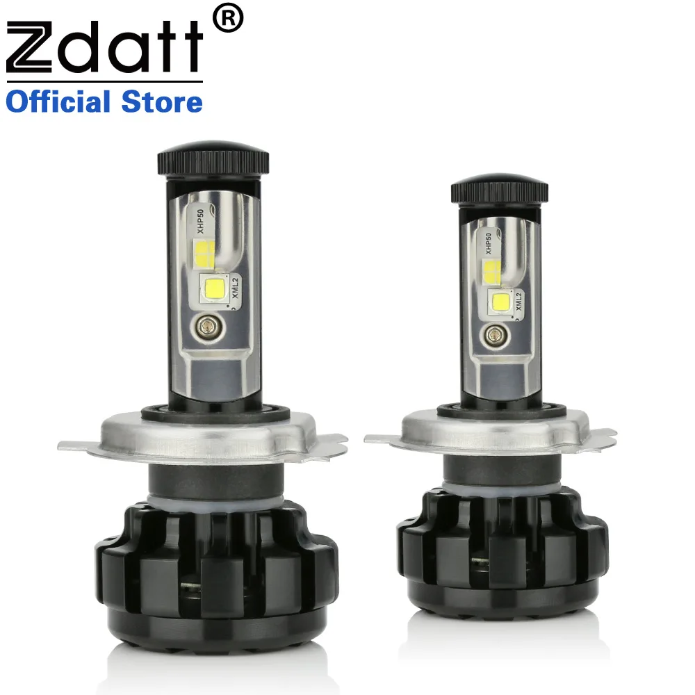 Zdatt H4 Led Headlight 9005 Canbus H8 H9 H11 Car Ice Lamp Diode 100W 6000K 14000LM 12V 24V HB2 HB3 Automobile Accessories