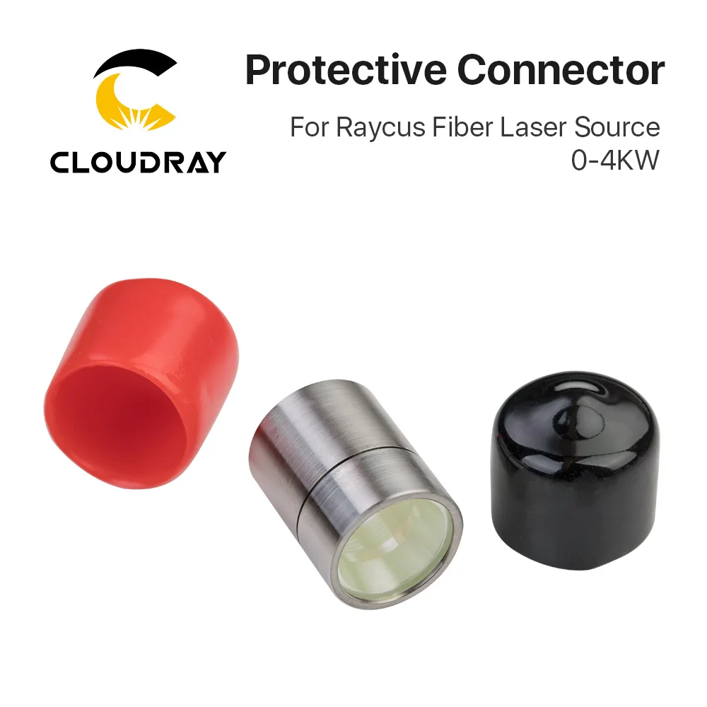 Cloudray Raycus 0-4KW Output Connector Protective Lens Group QBH for Raycus Fiber Laser Source 0-4KW Fiber Laser Cutting