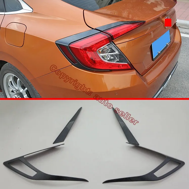 

Задний фонарь в стиле углеродного волокна, отделка век для Honda Civic 2016 2017, автомобильные аксессуары, наклейки