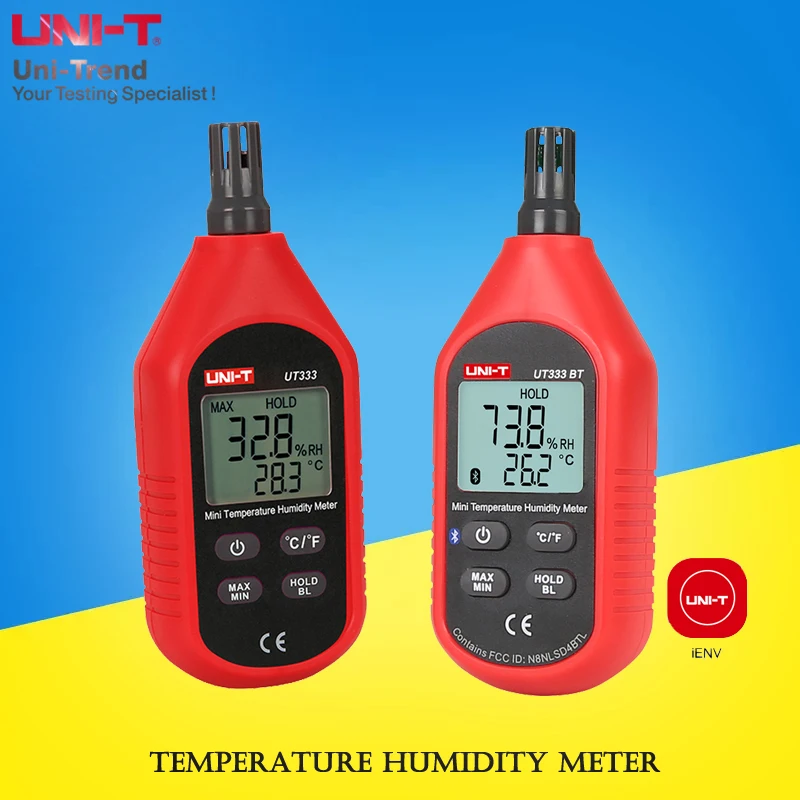 Uni-t-mini温度および湿度計,ut333,ut333bt,屋内,農業,産業,実験室,電子温度計