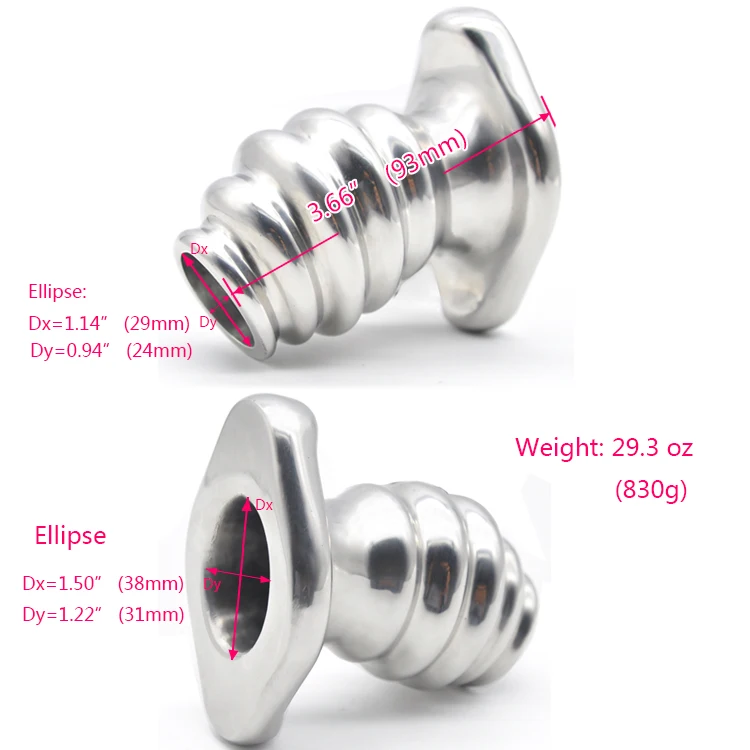 The Stainless steel 830g Heavy anal plug Sex toys A336