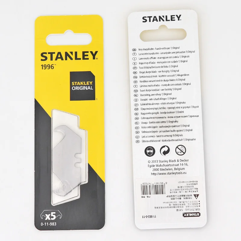 Imagem -02 - Stanley-rápido Sharper Cortador Gancho Lâminas de Barbear Couro Fibra Gancho de Corte Utility Lâmina de Faca 1996 11-983 Pcs Pack
