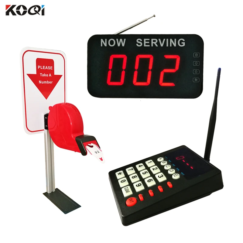 

433.92mhz Ticket Dispenser Guest Paging System Wireless Queue Calling System for Bank Queuing