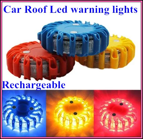 Rechargeable car Road safety anti-collision traffic Led warning light,9flash,strobe emergency lights,mount magnetic,waterproof