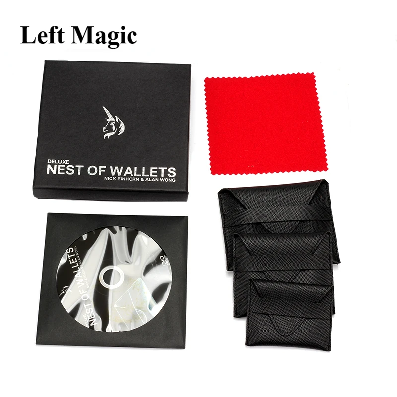 Deluxe Nest Of Wallets GimmickMagic Trick Close Up Magic Street Illusions Stage Magic Props Mentalism Accessories