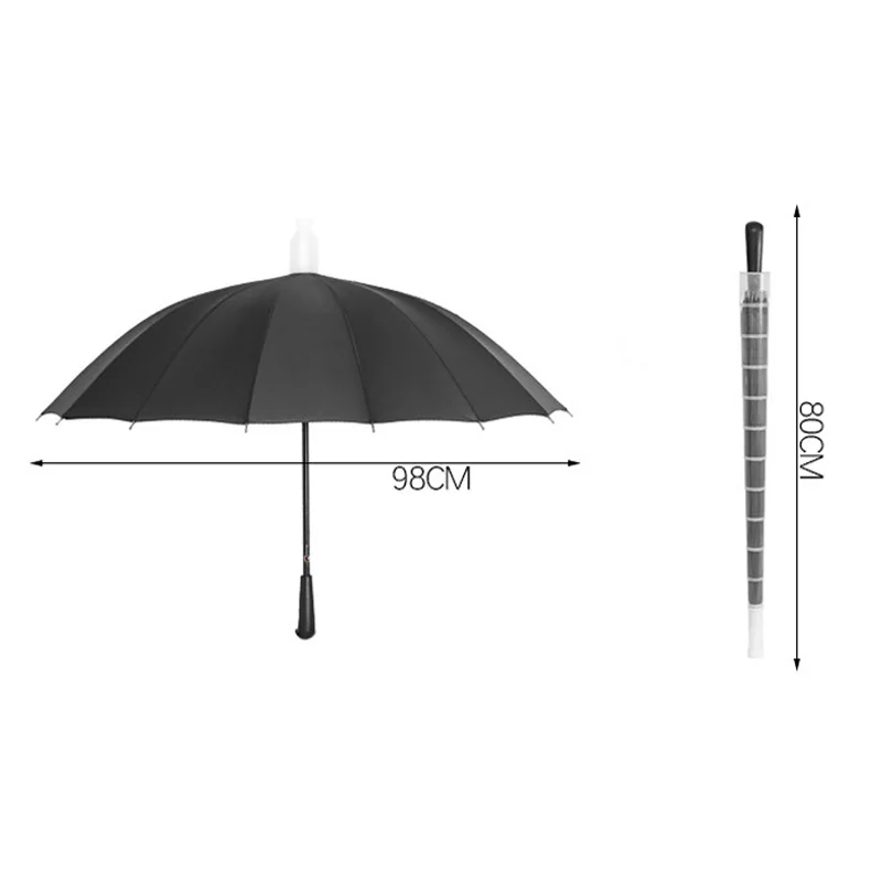 JPZYLFKZL 16 Bone Semi-automatic Umbrella  Female Male Car Luxury Large Windproof Straight Umbrella Umbrella Corporation Parasol