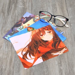 50pcs/lot Glasses Cleaning Heat Press Transfer Sublimation Lens Cloth Blank DIY Fabric Lens Cloth White Glasses Cloth