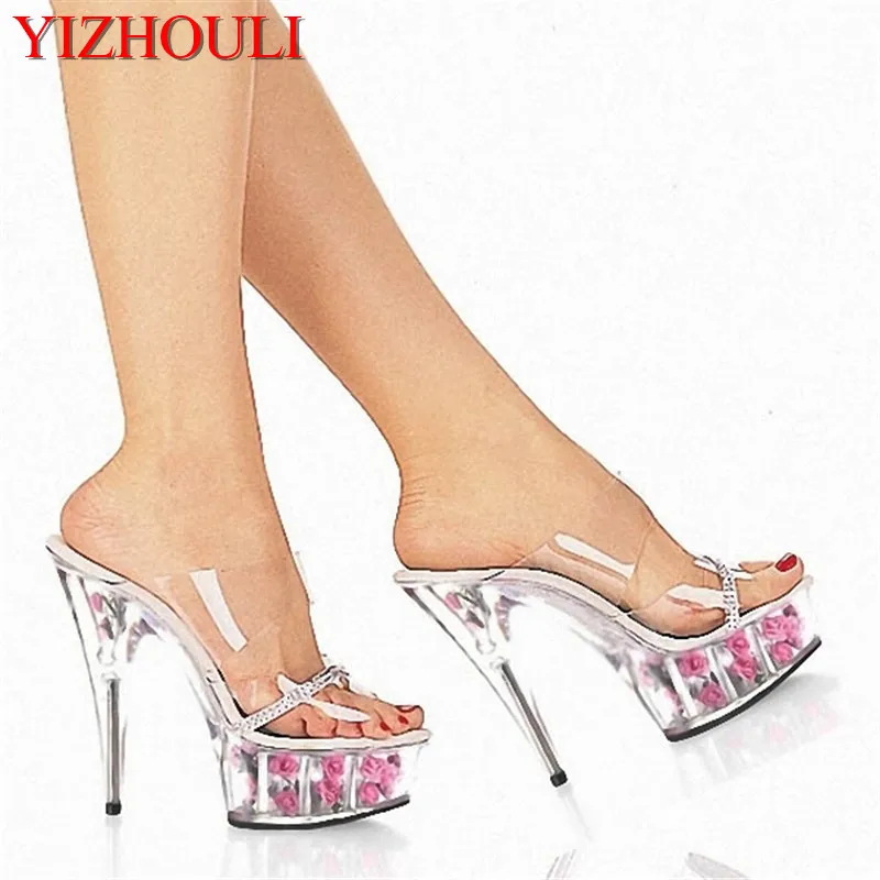 15 cm high heels for the banquet, sexy pole dancing slippers for the nightclub, and dancing shoes for the stage model