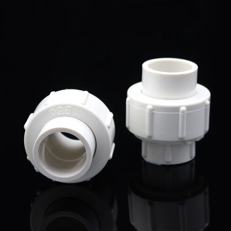 NuoNuoWe PVC Union Straight Equal Coupling Connectors 20-110mm Inner Dia. Pvc Pipe Fittings Tube Joint 2pcs-pack