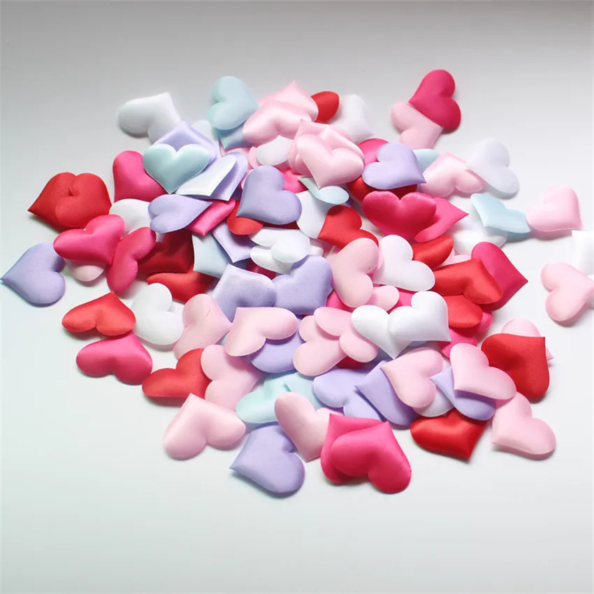 100Pcs/Set Sponge pink Heart Shaped Confetti Wedding Throwing Petals Romantic Wedding Decorations