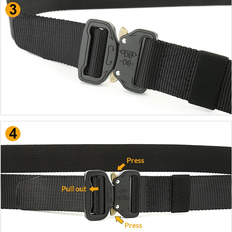 MEGE Tactical Belts Nylon Canvas Military Waist Belt with Metal Buckle Adjustable Heavy Duty Training Waist Belt Hunting kemer